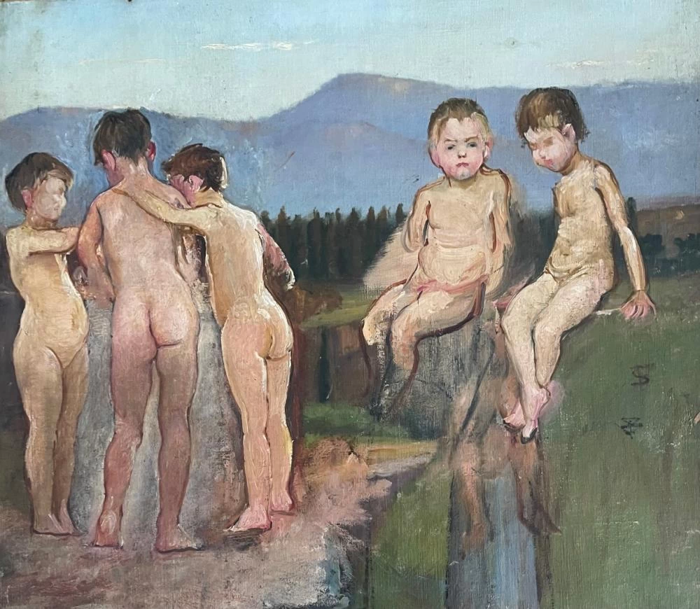 Annie Louise Swynnerton - Bagno o studio di nudi